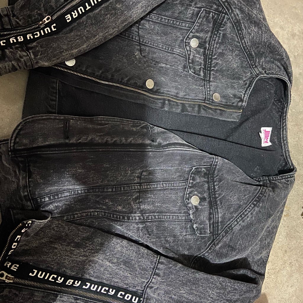 Juicy By Juicy Couture Black Jean Jacket